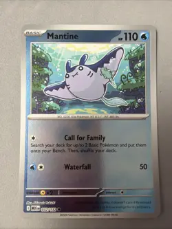 Pokemon TCG * Mega Evolution * 32/132 Mantine REVERSE HOLO COMMON * FRESH PK - Image 1