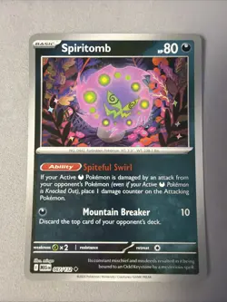 Pokemon TCG * Mega Evolution * 87/132 Spiritomb REVERSE HOLO UNCOMMON * FRESH PK - Image 1