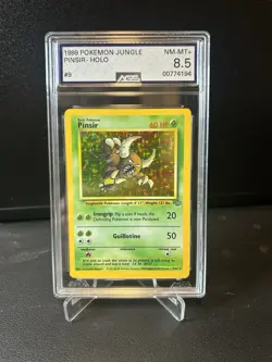 1999 Pokemon Jungle Pinsir Holo #9 AGS 8.5 NM-MT+ WOTC Vintage - Image 1