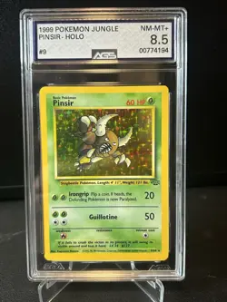1999 Pokemon Jungle Pinsir Holo #9 AGS 8.5 NM-MT+ WOTC Vintage - Image 3