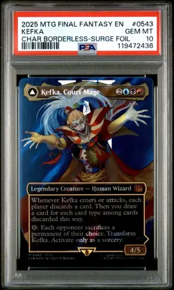 2025 MTG Final Fantasy KEFKA, COURT MAGE * Character Surge Foil #0543 * PSA 10 - Image 1