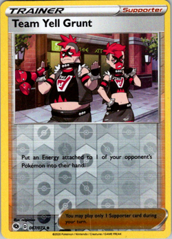 Team Yell Grunt Reverse Holo Trainer 067/073 Pokemon Champions Path NM - Image 1