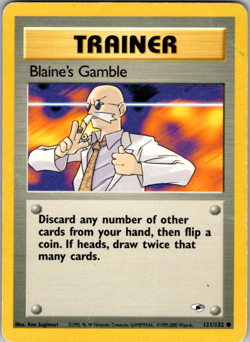 Pokemon TCG Blaine's Gamble Gym Heroes 121/132 Regular Unlimited Common - Image 1