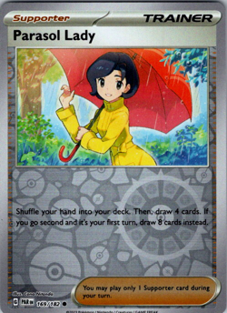 Pokemon TCG Parasol Lady Paradox Rift 169/182 Reverse Holo NM - Image 1