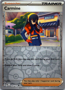 Pokemon Carmine 103/131 Prismatic Evolutions Reverse Holo Foil NM/M - Image 1
