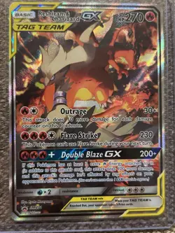 Pokemon TCG Reshiram & Charizard GX SM201 Promo TAG TEAM Holo English 270HP - Image 1