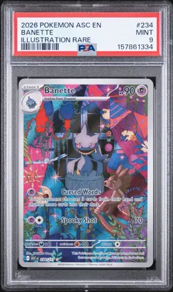PSA 9 Banette IR 234/217 Ascended Heroes Pokemon Illustration Rare - Image 1
