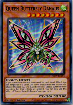 Queen Butterfly Danaus - PHHY-EN094 - NM - Super Rare - 1st ed - Yugioh - Image 1