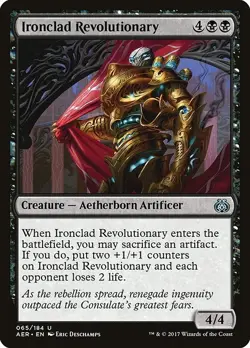 Ironclad Revolutionary 4x FOIL AER MTG Aether Revolt Uncommon MINT black - Image 1