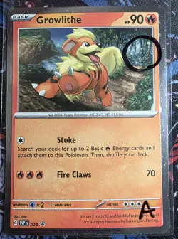 Growlithe - SVP 024 - Cosmos Holo Promo - Swirl 💫 - Pokemon Card A - Image 1