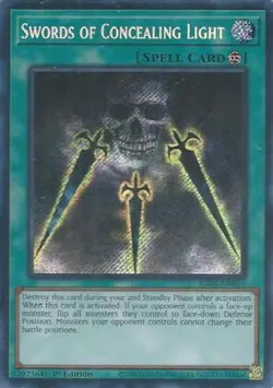 Swords of Concealing Light (Secret Rare) RA05-EN059 Secret Rare Yu-Gi-Oh Card - Image 1