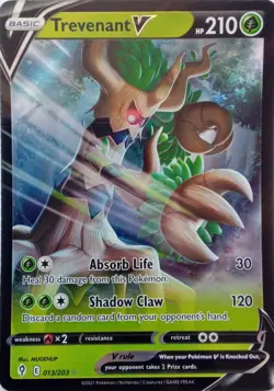 013/203 TREVENANT V ULTRA RARE EVOLVING SKIES POKEMON CARD - Image 1
