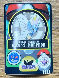 Pokemon Sealdass Sticker Card Venomoth No.49 Bandai Pocket Monsters 1998 Japan - Image 1