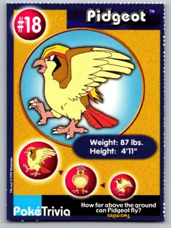 Pidgeot Perforated Burger King Pokemon Card - Image 1