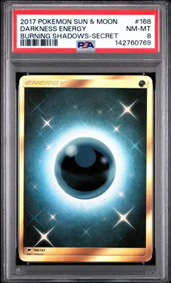 Darkness Energy 168/147 Secret Burning Shadows Pokemon PSA 8 - Image 1