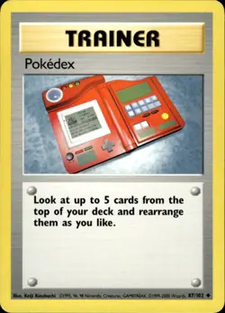 Pokemon Pokedex 87/102 Base Set 4th Print 1999-2000 Uncommon Near Mint - Image 1