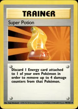 Pokemon Super Potion 90/102 Base Set 4th Print 1999-2000 Uncommon Near Mint - Image 1
