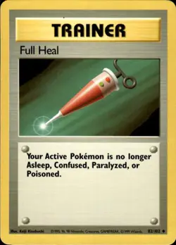 Pokemon Full Heal 82/102 Base Set Uncommon Near Mint - Image 1