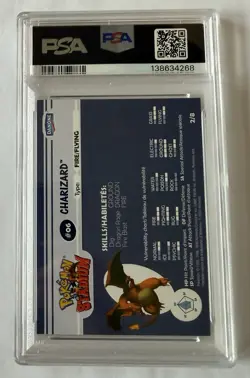 2000-01 Danone Pokemon Stadium Tip Shiny Charizard PSA 8 #2 (POP 29) - Image 4