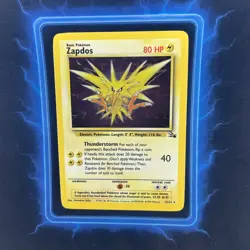 ⭐ Zapdos 15/62 ⭐ Original Holo Rare Fossil Set Pokemon Card WOTC TCG 1999 - Image 2