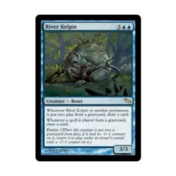 WOTC MtG Shadowmoor River Kelpie (R) (Foil) EX - Image 1