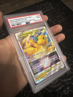 2022 POKEMON SWSH BLACK STAR PROMO #236 DRAGONITE VSTAR PREM.DECK HOLDER PSA 9 - Image 3