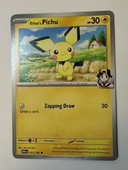 Ethan's Pichu DRI 071/182 Pokemon SV10: Destined Rivals Common EN NM - Image 1