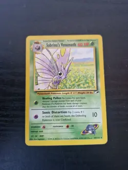 Sabrina's Venomoth 34/132 Rare Gym Heroes Pokemon Card - Image 1