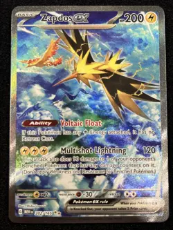 Pokemon Zapdos EX 202/165 Scarlet & Violet 151 Special Illustration Rare Holo - Image 1
