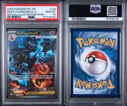 2025 POKEMON PFL EN-PHANTASMAL FLAMES #125 MEGA CHARIZARD X EX PSA GEM MINT 10 - Image 2