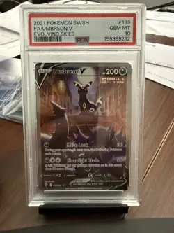 PSA 10 Umbreon V Alt Art 189/203 Evolving Skies Ultra Rare Pokemon 2021 - Image 1