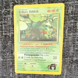 Pokemon TCG Erika's Oddish Gym Heroes Uncommon 47/132 1999 Excellent - Image 1