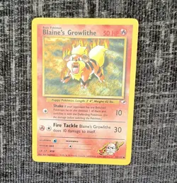 Pokemon TCG Blaine's Growlithe Gym Heroes Uncommon 35/132 Excellent - Image 1