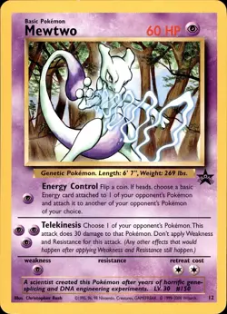 POKEMON MEWTWO 12 WIZARDS BLACK STAR PROMOS PROMO LP - Image 1