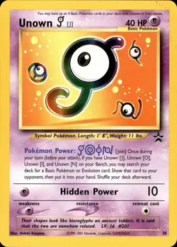 POKEMON UNOWN [J] 38 WIZARDS BLACK STAR PROMOS PROMO MP - Image 1