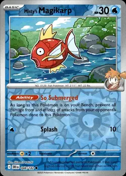 POKEMON MISTY'S MAGIKARP 048 DESTINED RIVALS 182 COMMON REVERSE HOLO LP - Image 1