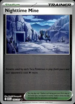POKEMON NIGHTTIME MINE 197/217 ASCENDED HEROES UNCOMMON LP - Image 1