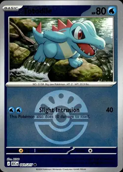 POKEMON TOTODILE (FRIEND BALL) 041/217 ASCENDED HEROES COMMON REVERSE HOLO NM - Image 1