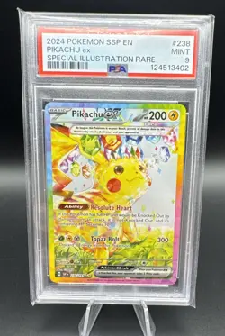2024 POKEMON PIKACHU ex SPECIAL ILLUSTRATION RARE SURGING SPARKS #238 PSA 9 - Image 1
