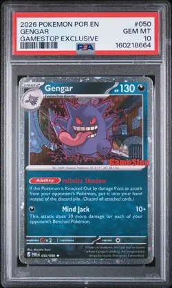 2026 POKEMON POR EN-PERFECT ORDER GAMESTOP EXCLUSIVE #050 GENGAR PSA 10 - Image 1