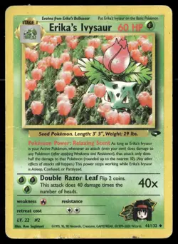 Erika's Ivysaur 41/132 Uncommon Gym Challenge Pokemon Unlimited DMG - Image 1