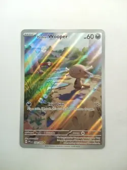 Pokemon TCG Paldean Wooper 60 HP 102/094 Paldean Fates Shiny Rare Holo - Image 1