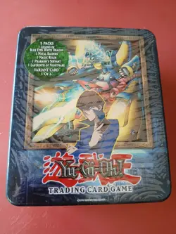 1996 YuGiOh Collector Tin, Seto Kaiba/XYZ Dragon Cannon MINT Factory Sealed - Image 1