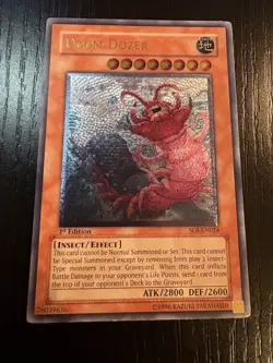 Yu-Gi-Oh Doom Dozer SOI-EN024 1st Edition Shadow of Infinity Ultimate Rare - Image 1