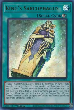 King's Sarcophagus-Ultra Rare - 1st Edition - AGOV-EN058 - Age of Overlord - NM - Image 1
