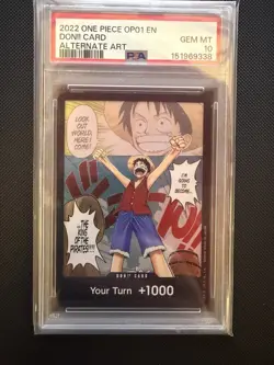 2022 One Piece OP01 Romance Dawn Don!! Alternate Art - PSA 10 - Image 1
