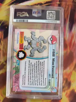 Pokemon Card Machamp Machomei Topps 1999 Blue Logo German Deutsch PSA 8 - Image 5