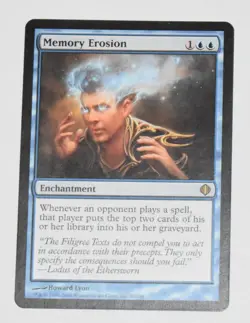 MEMORY EROSION Blue Rare SHARDS OF ALARA Enchantment MAGIC GATHERING CARD - Image 1