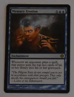 MEMORY EROSION Blue Rare SHARDS OF ALARA Enchantment MAGIC GATHERING CARD - Image 2