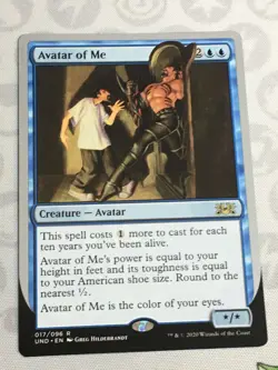 D581 MTG MAGIC UNSANCTIONED AVATAR OF ME #017 RARE NM - Image 1